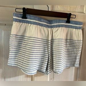NWT Soft Joie Ava Striped Cotton Shorts in Blue Cove. Women’s Medium